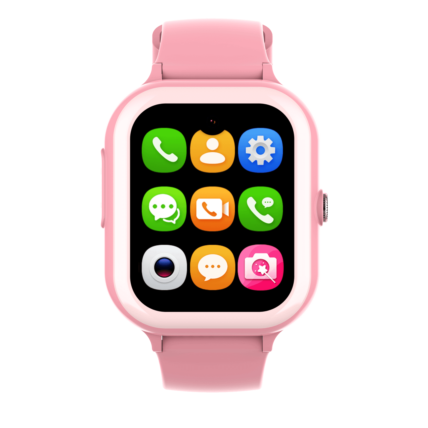 Zenit gränssnitt med tydliga ikoner. Zenit är en mobil klocka barn.