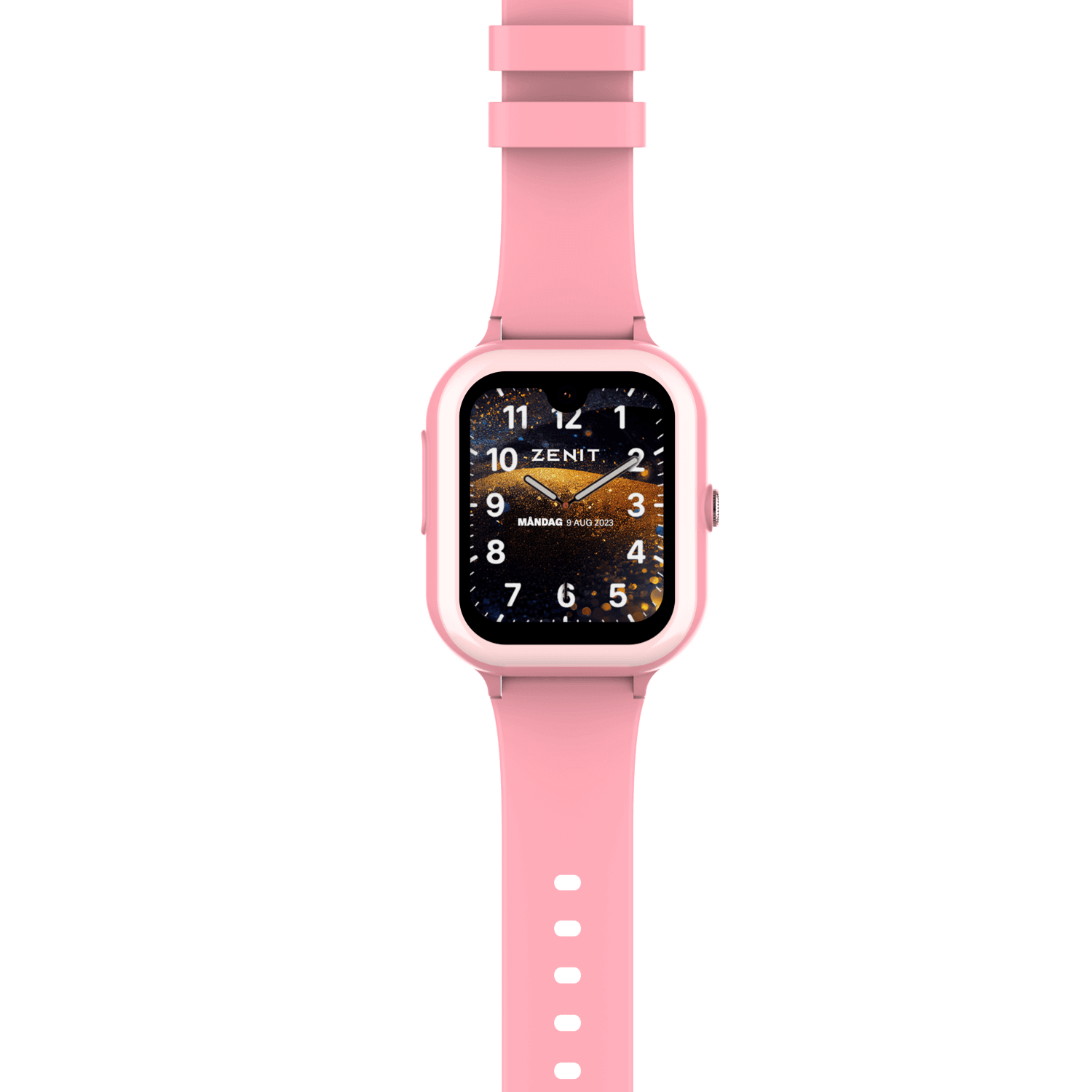 En rosa Zenit, en barnklocka analog.