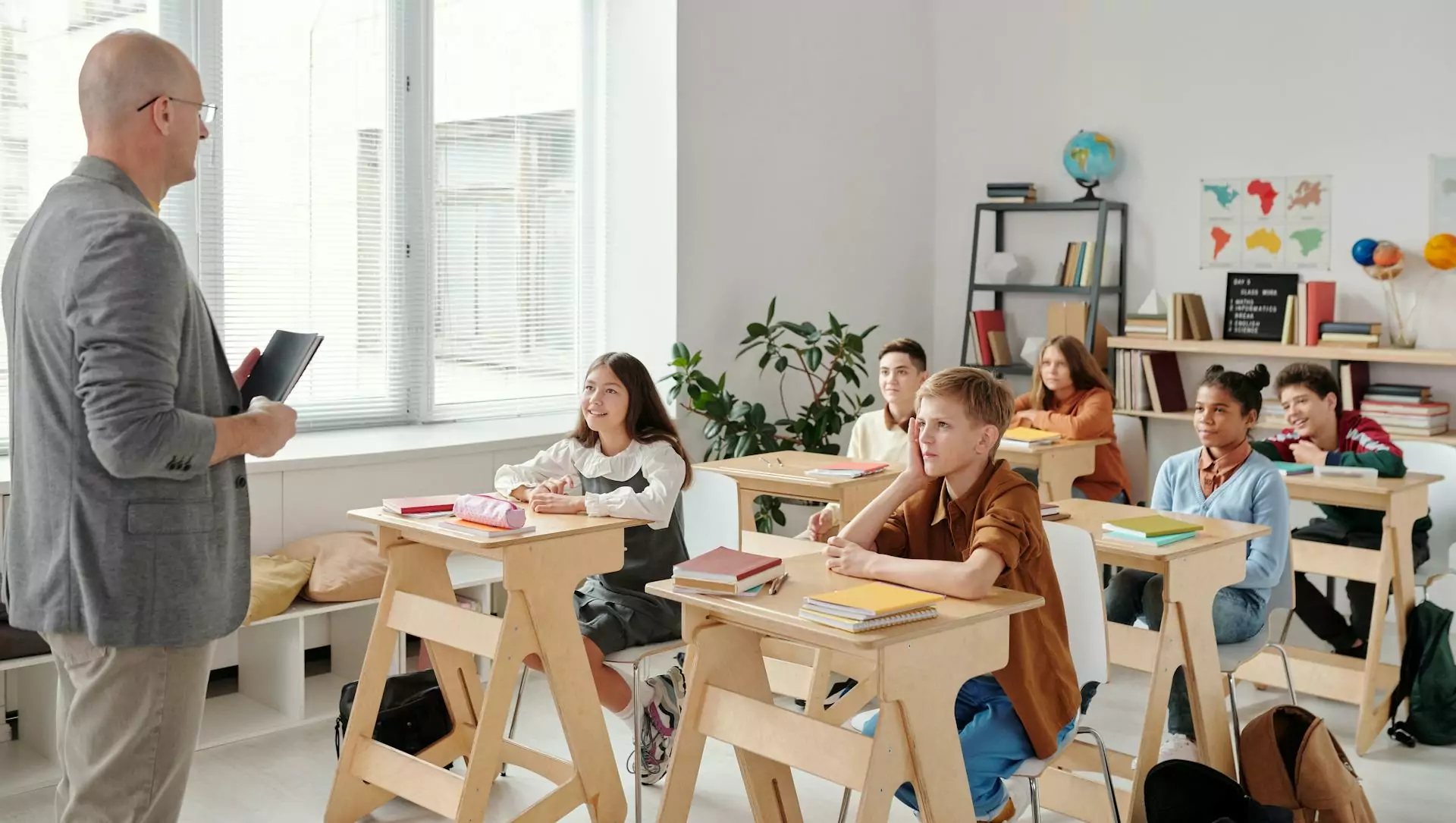 Elever som är förberedda inför skolstarten.